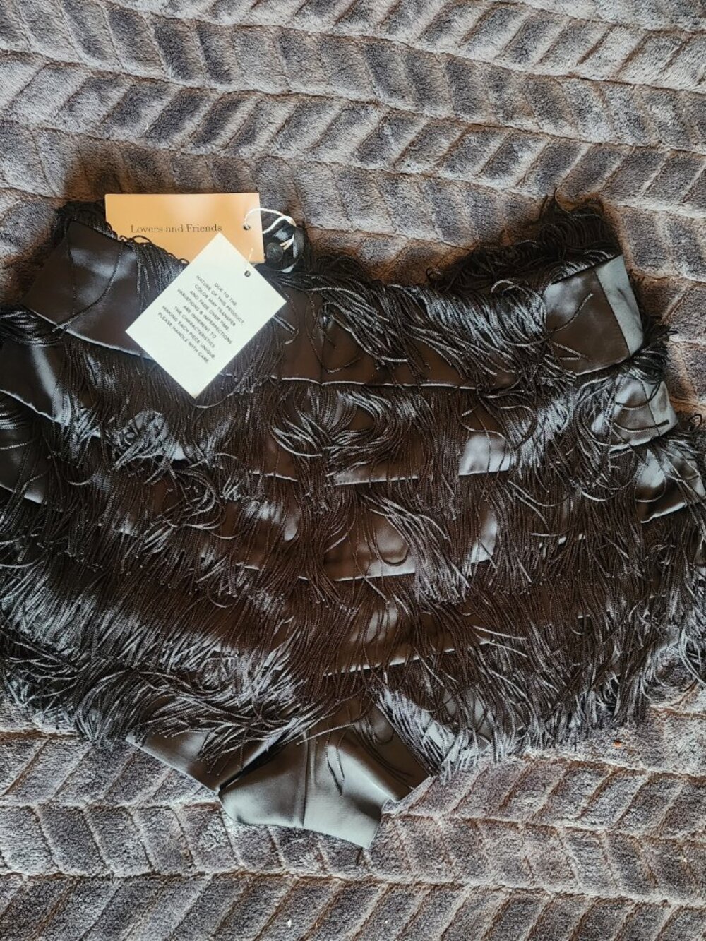 NWT Lovers + Friends Andi Fringe Skort Black XS - Picture 4 of 5